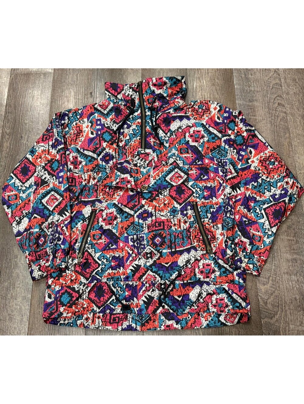 Vintage OSSI Skiwear Multicolor Aztec Jacket Women’s Size Small